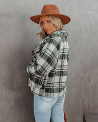 Pinole Pocketed Plaid Teddy Jacket - Grey - FINAL SALE Ins Street