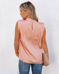 Prestige Satin Cowl Neck Blouse - Peach Ins Street