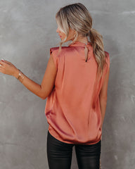 Prestige Satin Cowl Neck Blouse - Terracotta - FINAL SALE Ins Street