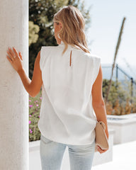 Prestige Satin Cowl Neck Blouse - Off White Ins Street