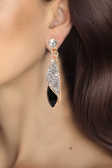 Crystal Pierced Dangle Earrings Ins Street