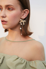 Bow Shape Drop Earrings Ins Street