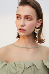 Bow Shape Drop Earrings Ins Street