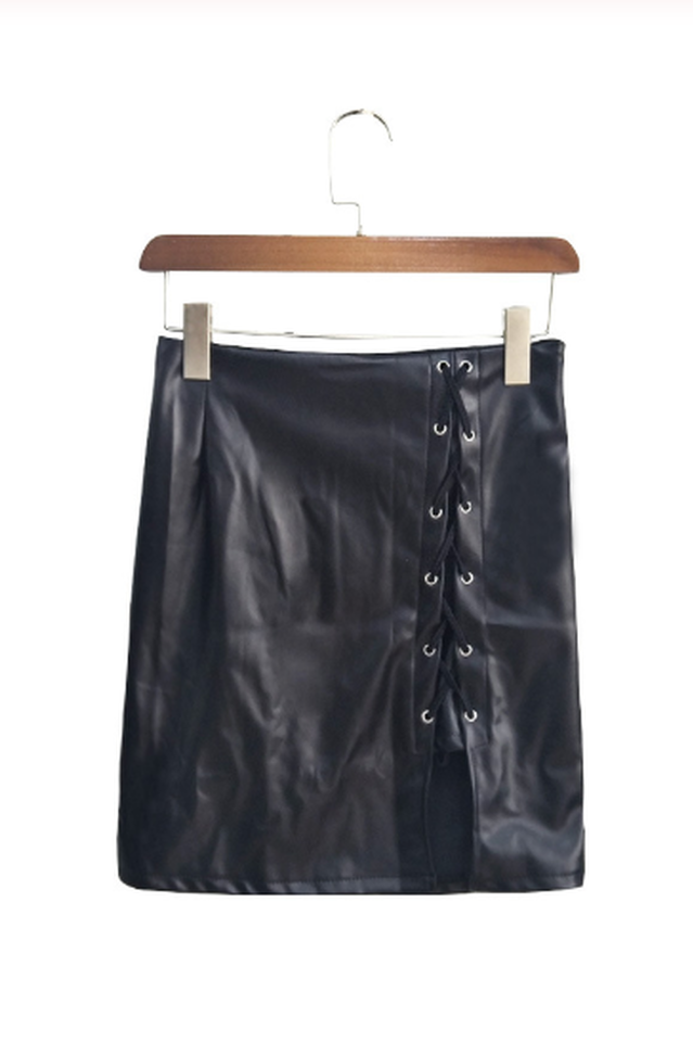 Bandage Black Plus Size Skirt Ins Street