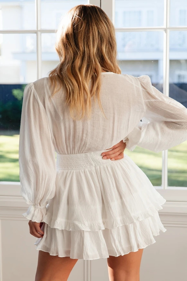 V Neck Summer Mini Dress Ins Street