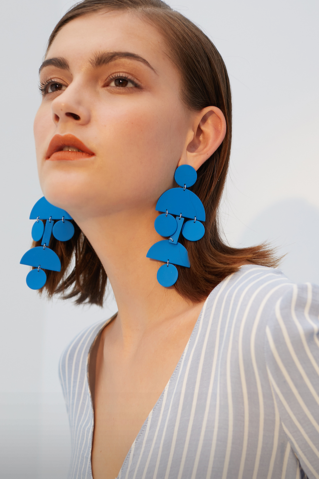 Acrylic Geometric Long Earrings Ins Street