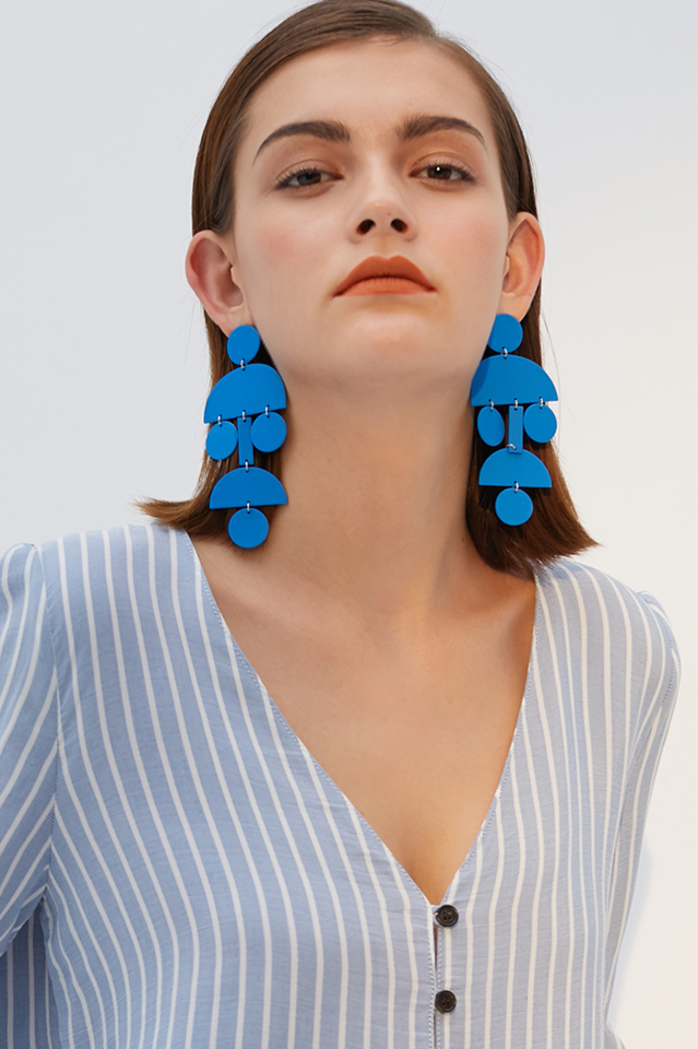 Acrylic Geometric Long Earrings Ins Street