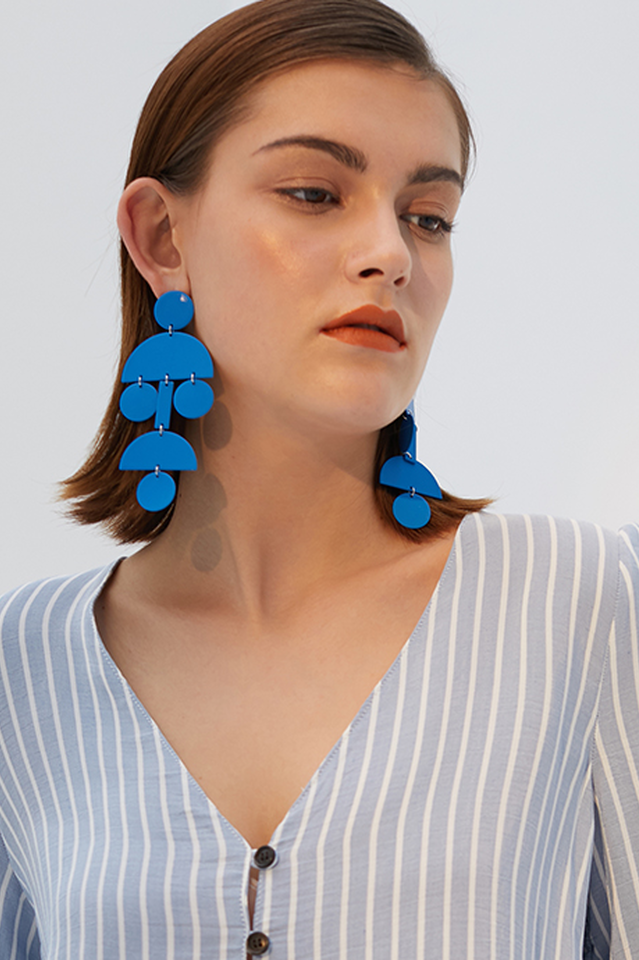 Acrylic Geometric Long Earrings Ins Street