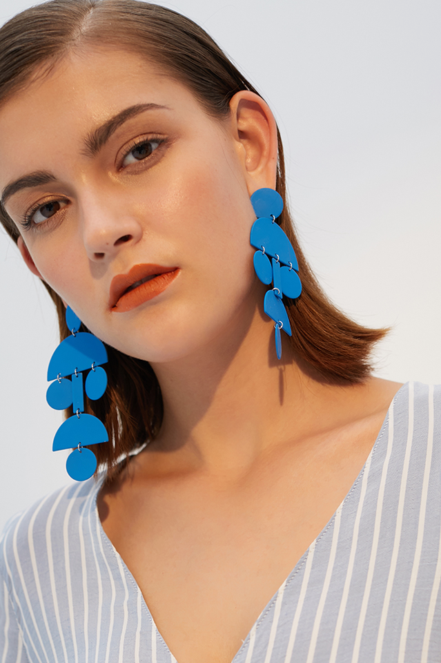 Acrylic Geometric Long Earrings Ins Street