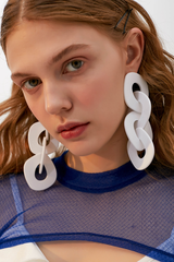 Acrylic Geometric Long Earrings Ins Street