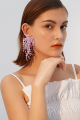 Lavender Diamond Earrings Ins Street