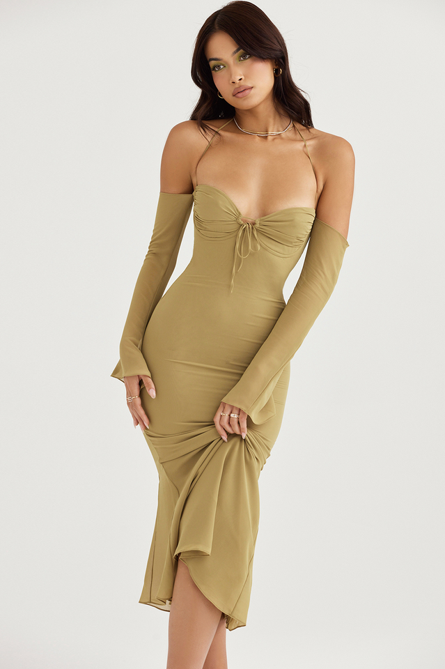 Naomi Halter Midi Dress Ins Street