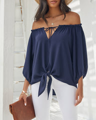 Rhodes Off The Shoulder Tie Blouse - FINAL SALE Ins Street