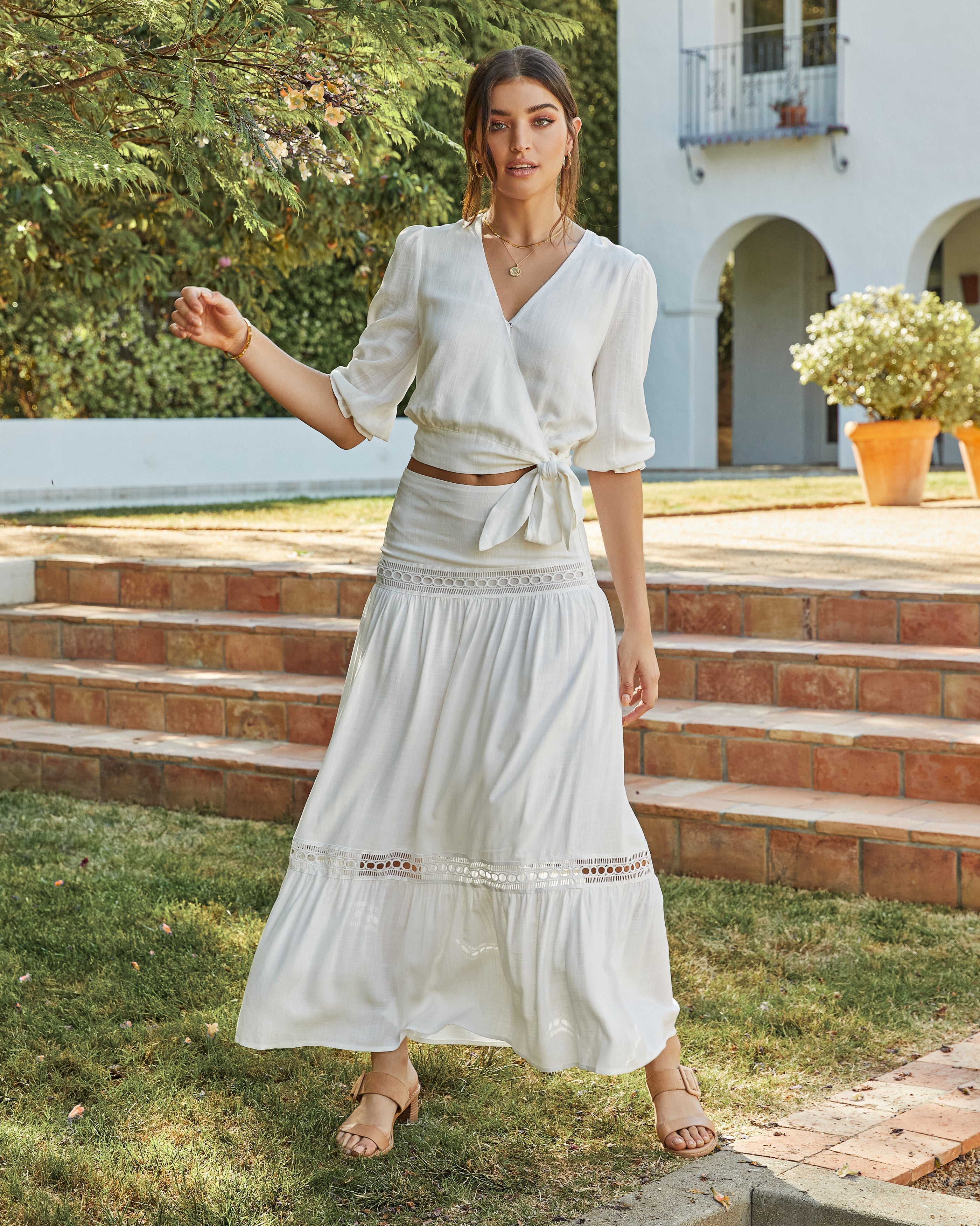 Rosemead Crochet Tiered Maxi Skirt Ins Street