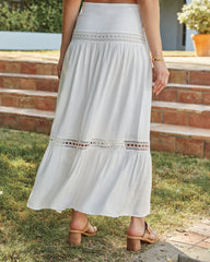 Rosemead Crochet Tiered Maxi Skirt Ins Street