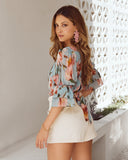 Russell Floral Crop Blouse Ins Street