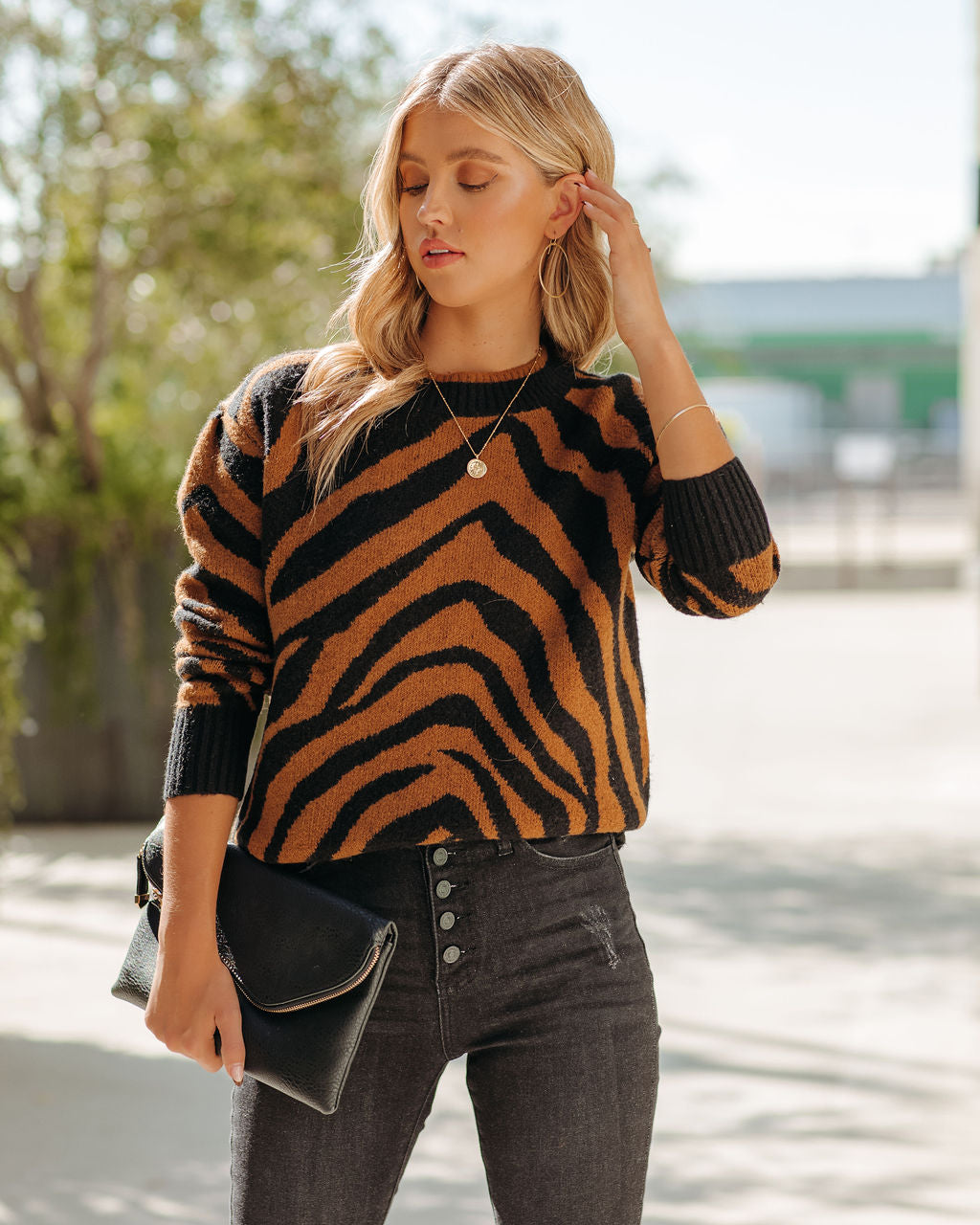 Reuben Knit Tiger Sweater Ins Street