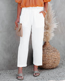 Ride Slow Cotton Pocketed Pants - Off White - FINAL SALE Ins Street