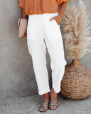 Ride Slow Cotton Pocketed Pants - Off White - FINAL SALE Ins Street