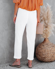 Ride Slow Cotton Pocketed Pants - Off White - FINAL SALE Ins Street