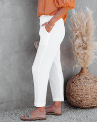 Ride Slow Cotton Pocketed Pants - Off White - FINAL SALE Ins Street