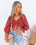 Ridley Smocked Tie Front Crop Top Ins Street