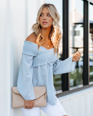 Rosie Smocked Off The Shoulder Top - Waterlily Ins Street