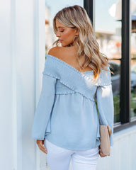 Rosie Smocked Off The Shoulder Top - Waterlily Ins Street