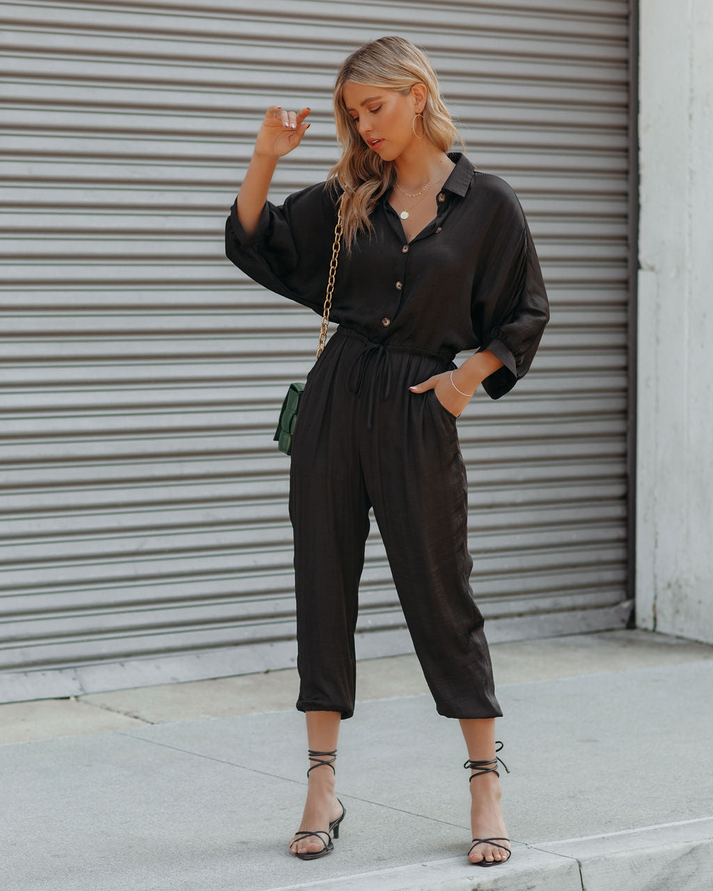 Ruby Pocketed Satin Jumpsuit Ins Street