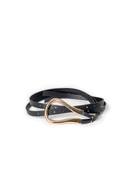 Haute Dual Strap Buckle Belt - Black Ins Street