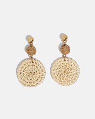 Shashi - Poole Woven Straw Earrings Ins Street