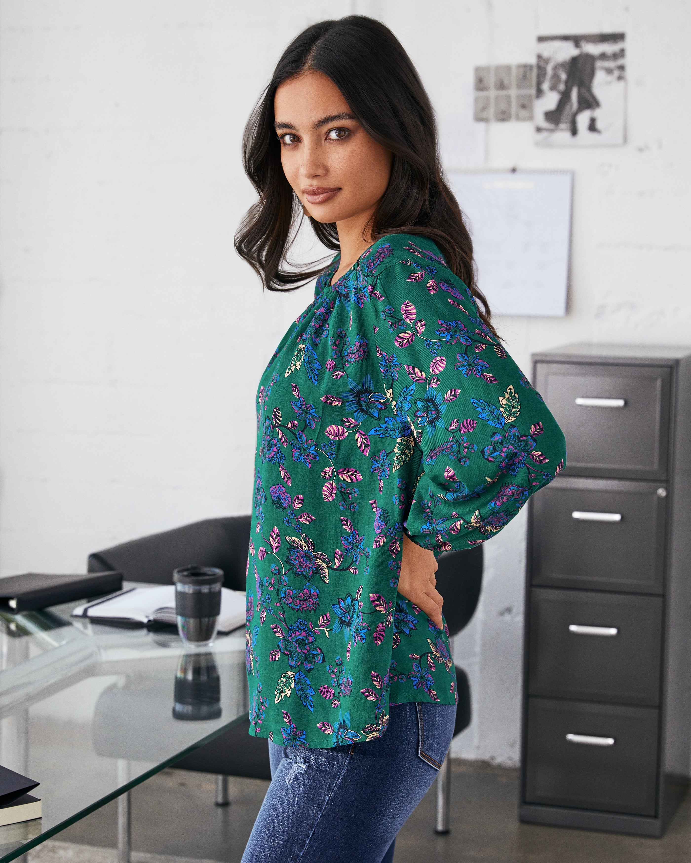 Sundale Floral Split Neck Blouse - FINAL SALE Ins Street