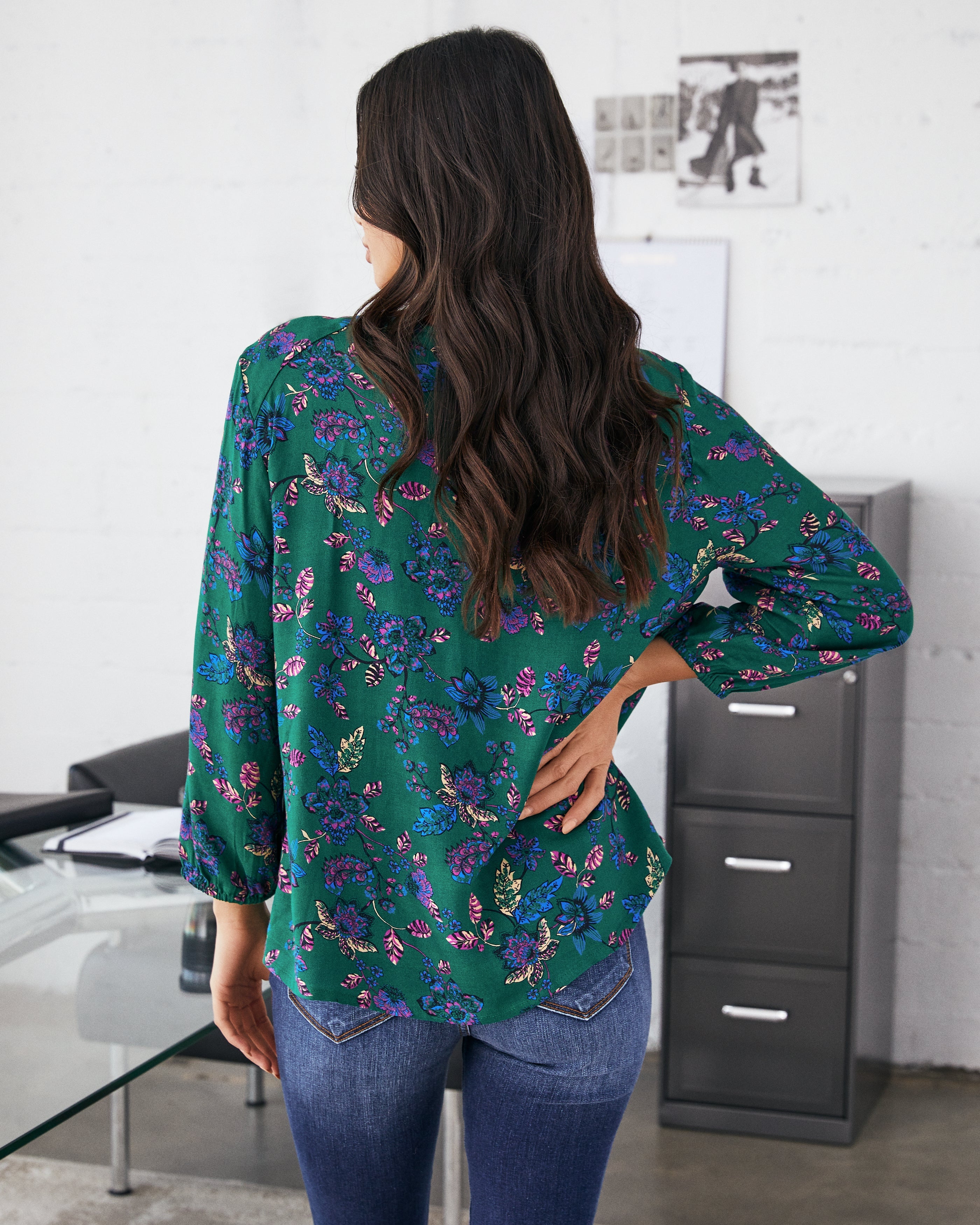 Sundale Floral Split Neck Blouse - FINAL SALE Ins Street