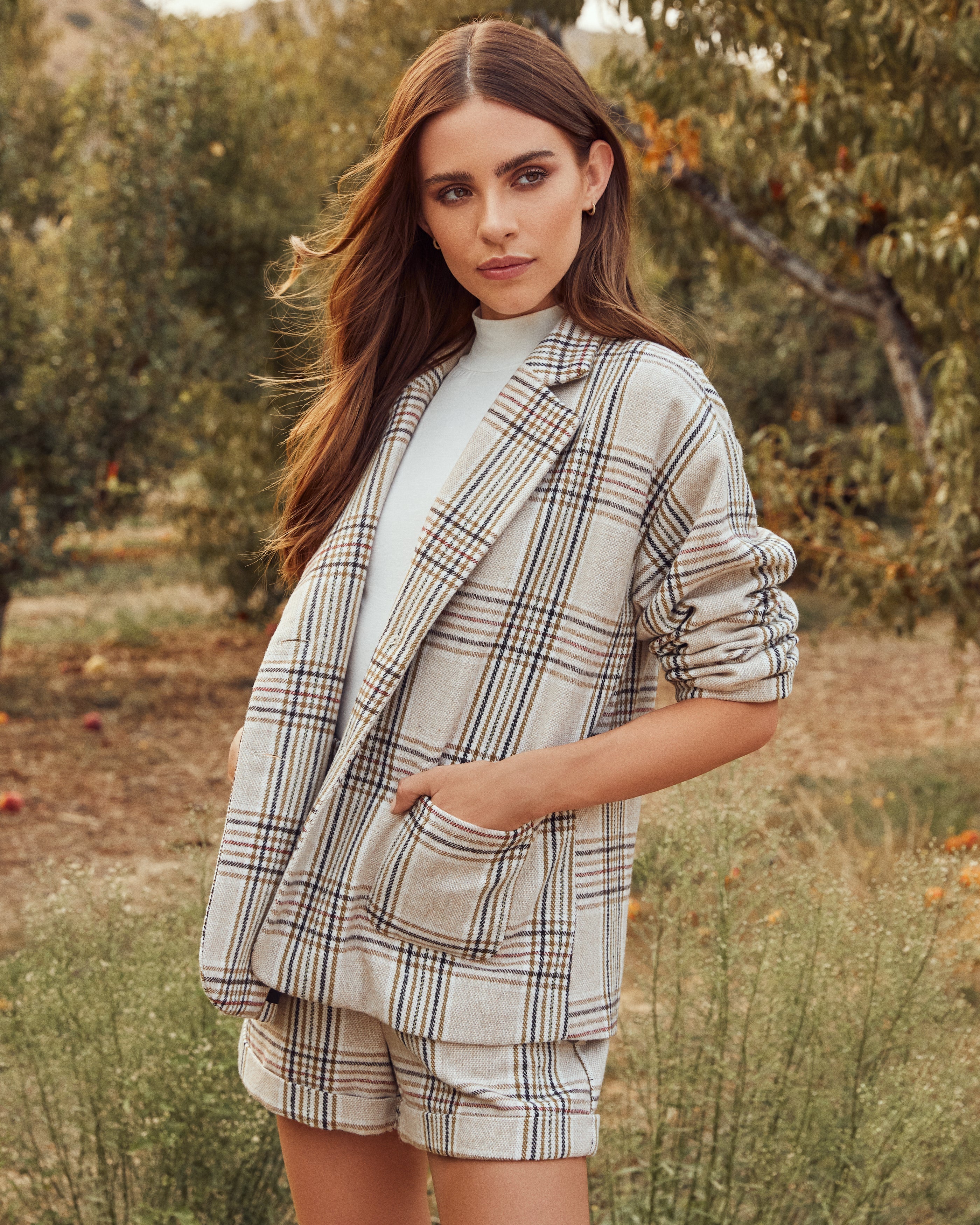 Sylvan Pocketed Plaid Blazer - FINAL SALE Ins Street