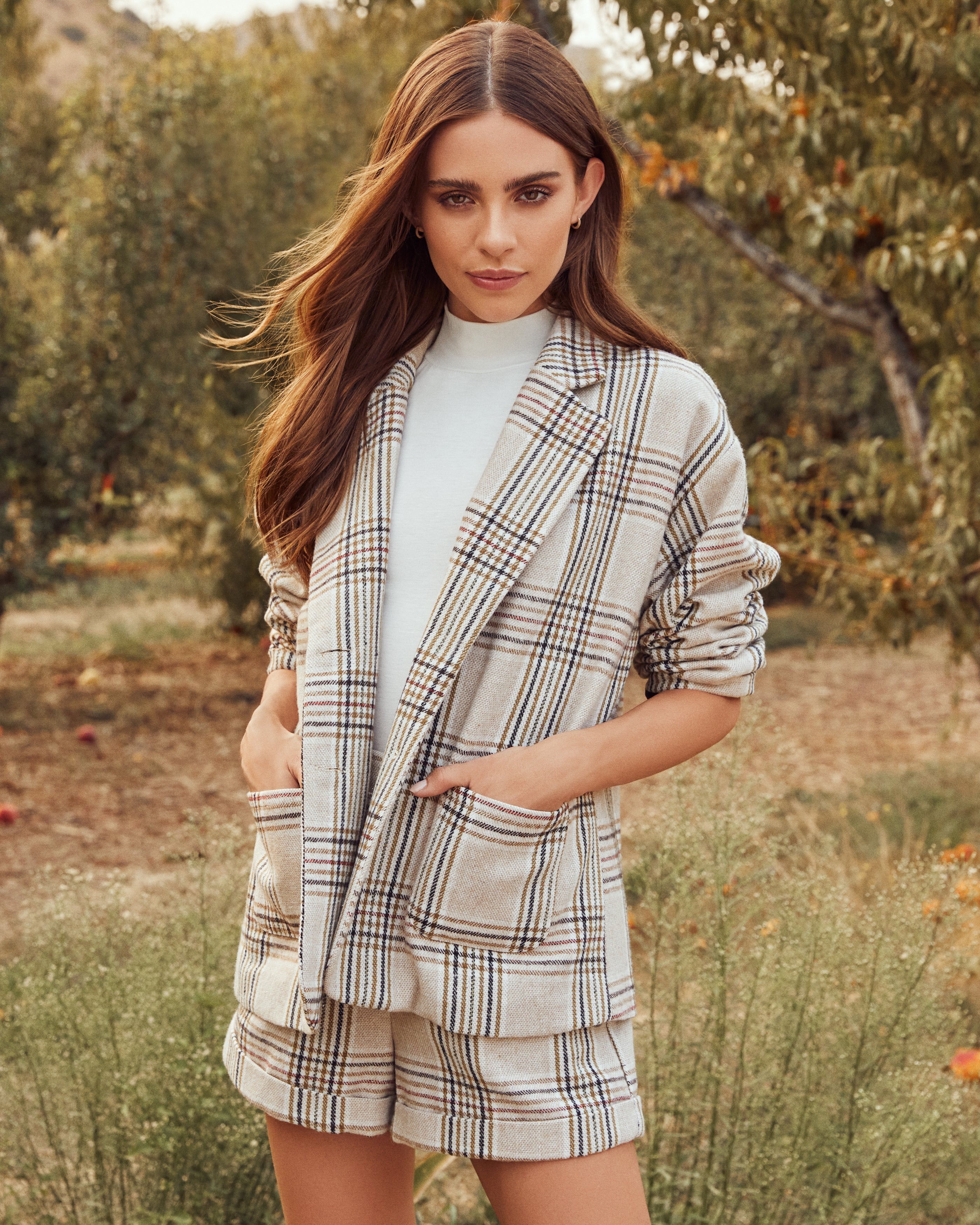 Sylvan Pocketed Plaid Blazer - FINAL SALE Ins Street