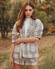 Sylvan Pocketed Plaid Blazer - FINAL SALE Ins Street