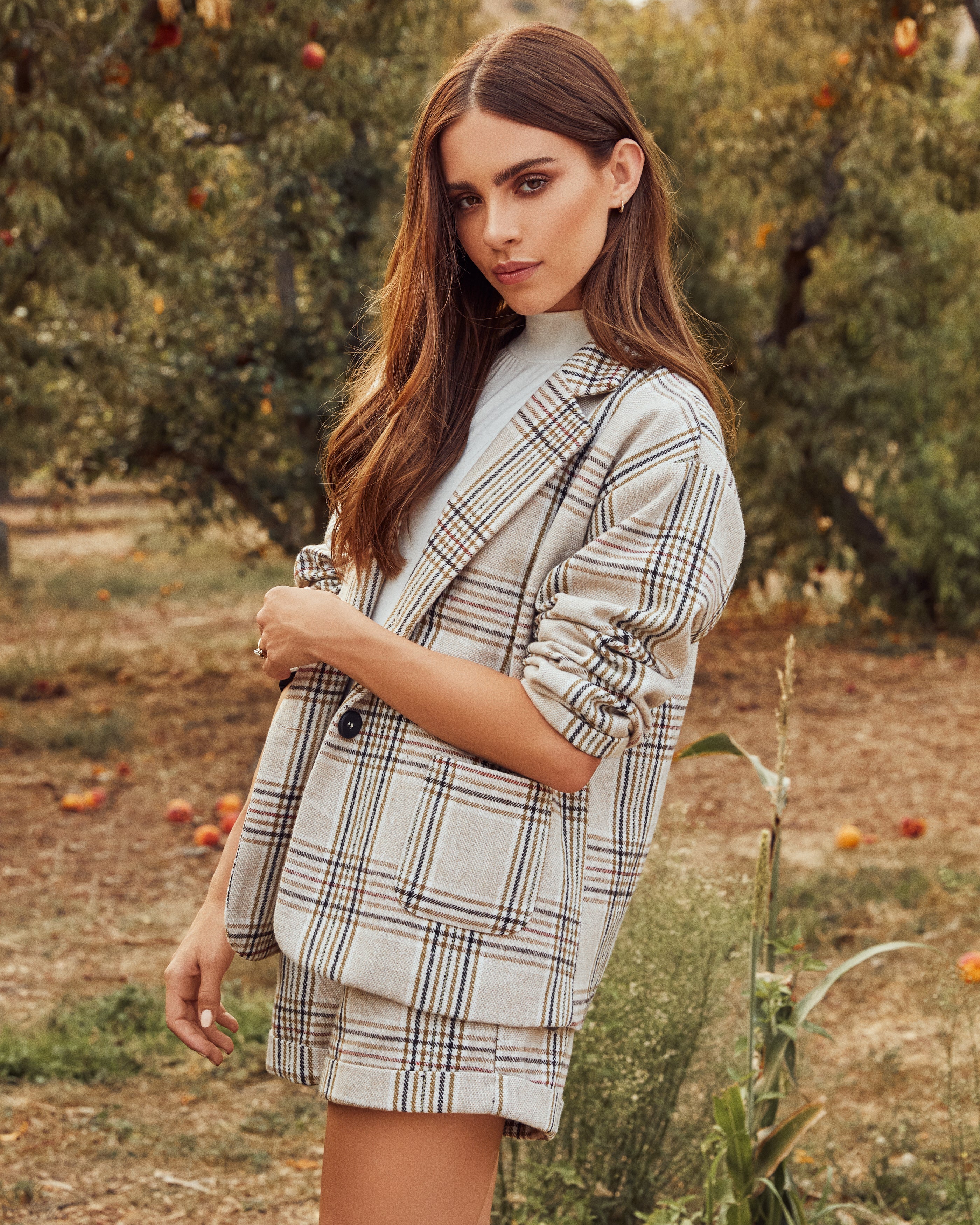 Sylvan Pocketed Plaid Blazer - FINAL SALE Ins Street