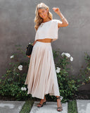 Sagebrush Pocketed Midi Skirt Ins Street