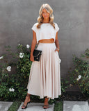 Sagebrush Pocketed Midi Skirt Ins Street