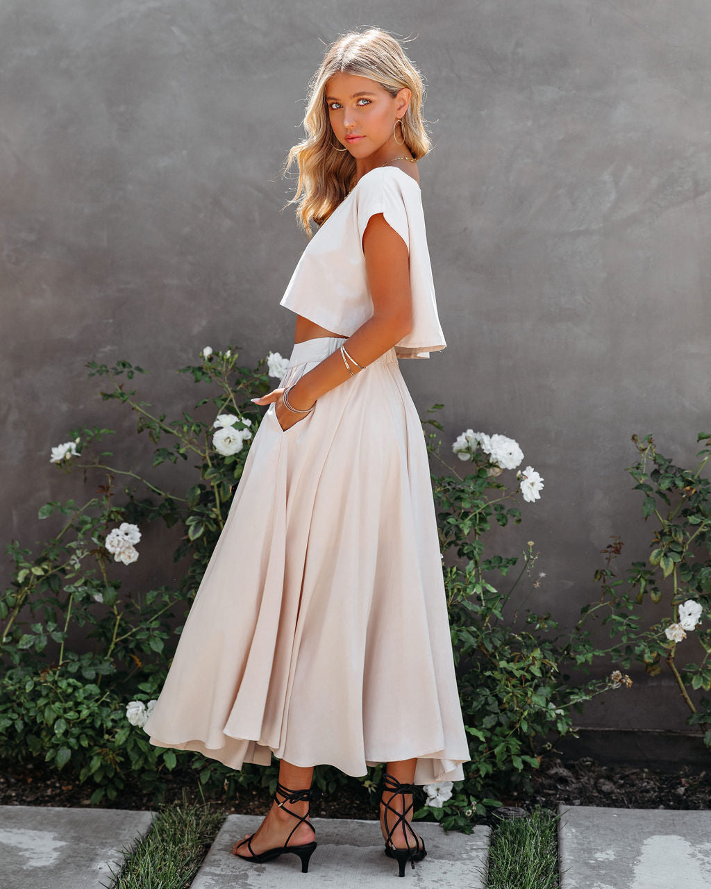 Sagebrush Pocketed Midi Skirt Ins Street