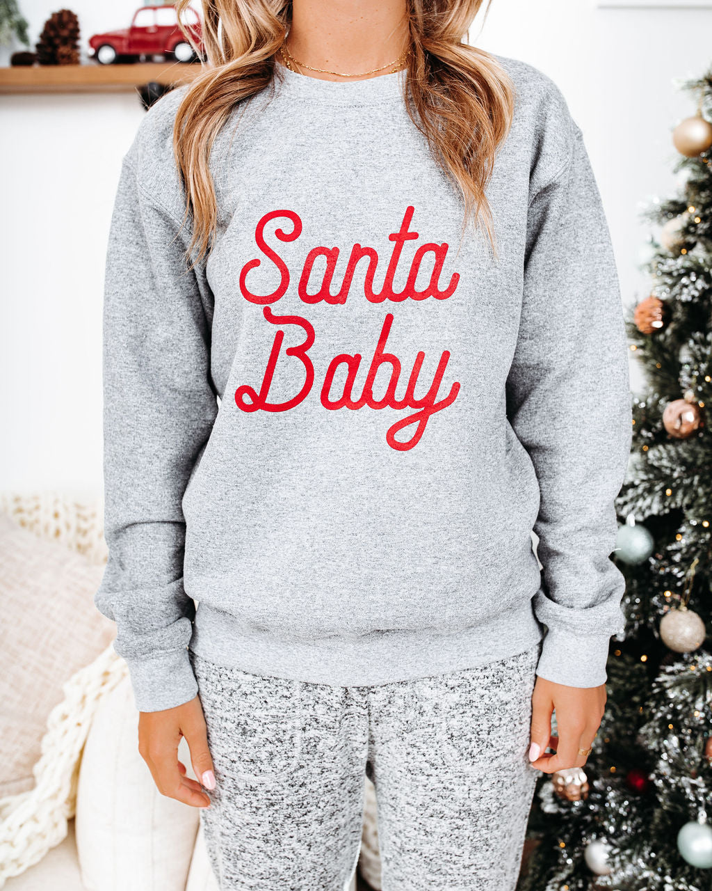 Santa Baby Cotton Blend Sweatshirt LULU-001