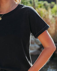 Saylor Cotton Blend Tee - Worn Black Ins Street