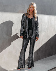 Sequin And The City Pocketed Blazer Ins Street