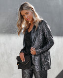 Sequin And The City Pocketed Blazer Ins Street