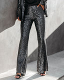 Sequin And The City High Rise Flare Pants