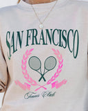 SF Tennis Club Cotton Blend Sweatshirt Ins Street