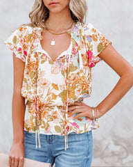 Shake It Off Floral Peplum Blouse Ins Street