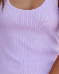 Sharon Ribbed Knit Tank - Lavender Ins Street