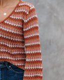 Shiva Cotton Striped Crop Sweater Ins Street