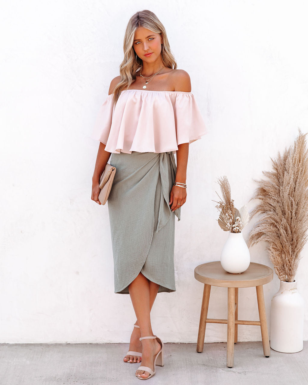 Slow Kiss Off The Shoulder Top - Nude - FINAL SALE Ins Street